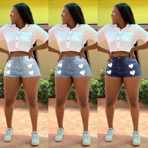 

streetwear high waist women hole denim shorts summer casual female loose plus size fashion jeans women's, Blue