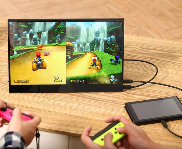 

factory 4k portable monitor 17.3 inch built-in battery full hd with type-c usb for expand mobile pc lapgame second screen monitors