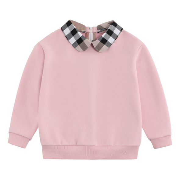 

2022 fashion toddlers sweatshirts kids clothing 100% cotton sweater kniting fabric long sleeve girls cloth wholesale children, Black