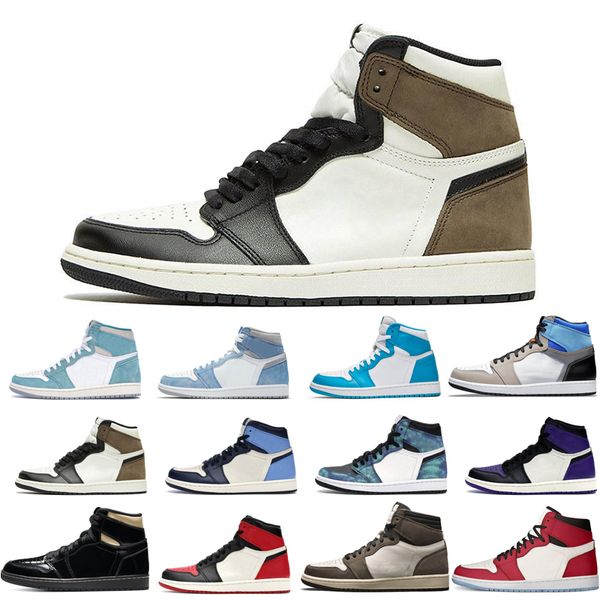 

1s 1 new arrive basketball shoes man woman prototype turbo green hyper royal unc dark crimson tint pink glaze chicago cactus jack black gold