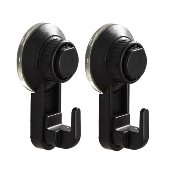 

hooks & rails 2pcs suction cup punch-hook wall-mounted multifunctional pothook clothes hanger black