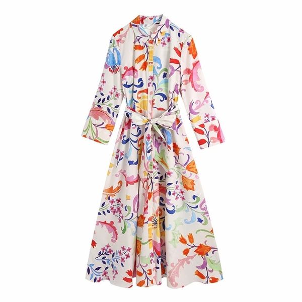 

puwd sweet women turn-down collar bow lace dress spring-autumn fashion ladies chinese style female printed 210522, Black;gray