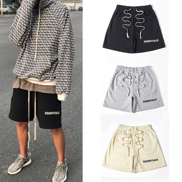 

fashionable shorts 2021 high street fog double line bieber same rope printed feel of god dangdangdang, White;black