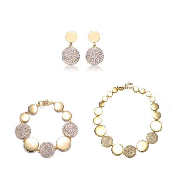 

earrings & necklace 2021 fashion pendant with good zircon for women and men, Silver