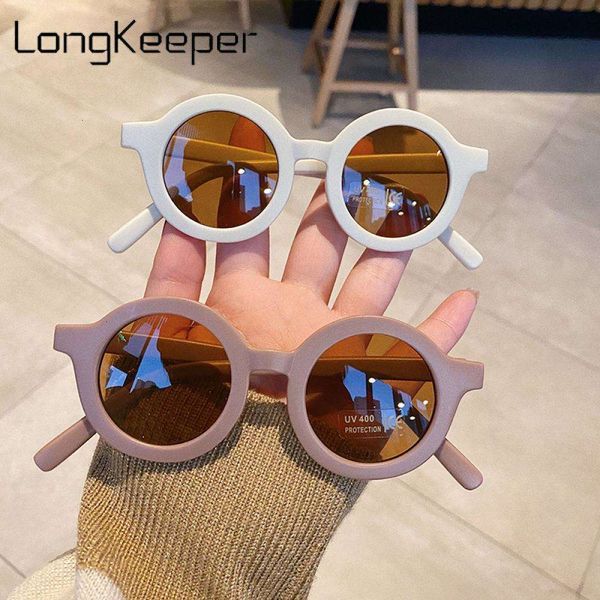 

longkeeper fashion around boys 2021 new colorful sunglasses vintage nice children eyewear lentes de sol, Black
