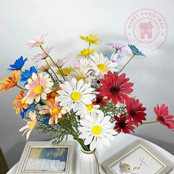 

decorative flowers & wreaths simulated daisy european chrysanthemum flower arrangement wedding decoration room layout red pink purple small