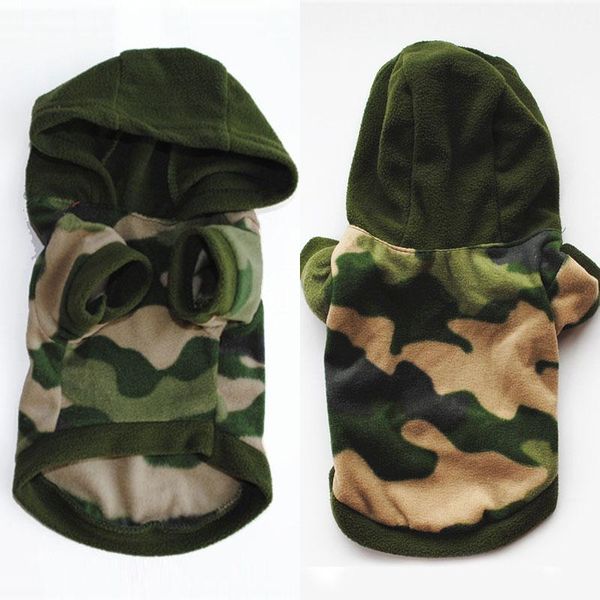 

dog apparel fashion pet clothes hoodie winter warm polar fleece comfortable sweater modern puppy coat camouflage