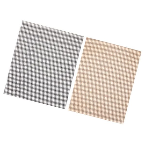 

tools & accessories 2pcs bbq grill cleaning mesh cushions glass fiber cook stove barbecue grid mats for picnic restaurant