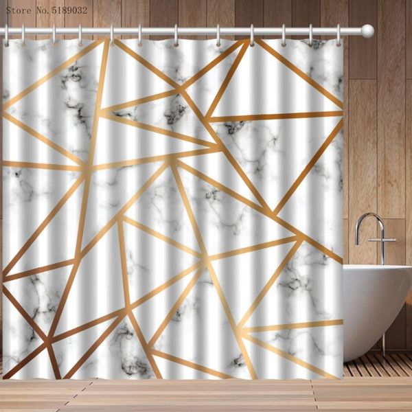 

natural texture waterproof shower curtain with hooks geometric pattern bath abstract art screen drop curtains
