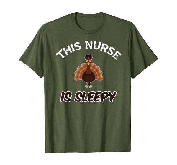 

Funny Thanksgiving - This Nurse Is Sleepy Funny Turkey T-Shirt, Mainly pictures