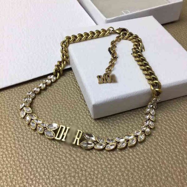 

factory specials aa 2021 new fashion wheat ear bracelet letter eye diamond bracelet necklace female b6sh, Golden;silver
