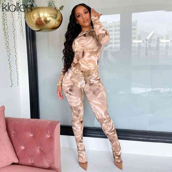 

pants fashion vintage print t shirt and trousers two piece set women 2021 spring new casual street sport skinny tracksuit, White