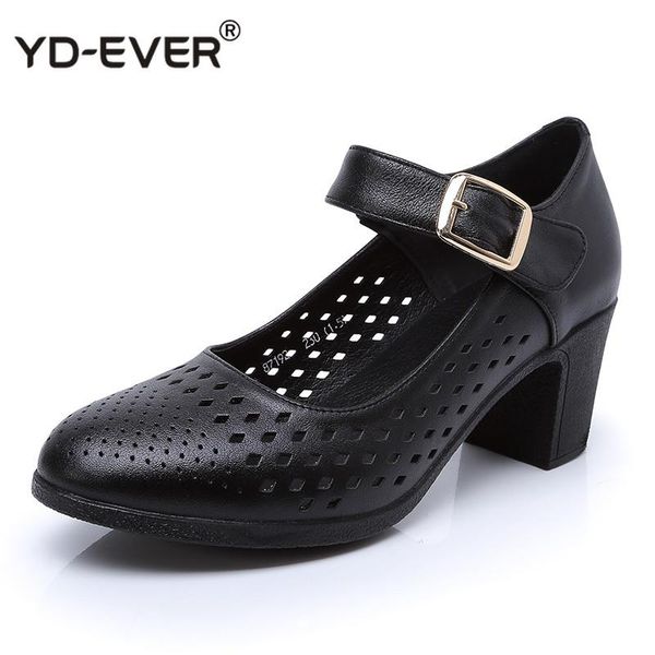 

dress shoes women summer sandals female handmade genuine leather casual comfortable woman t012, Black