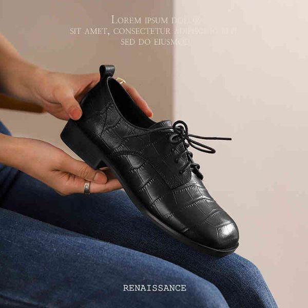 

sandals patent leather female shoes spring/autumn lace oxfords platform toe round handcrafted for woman size 35-40 xdbs, Black