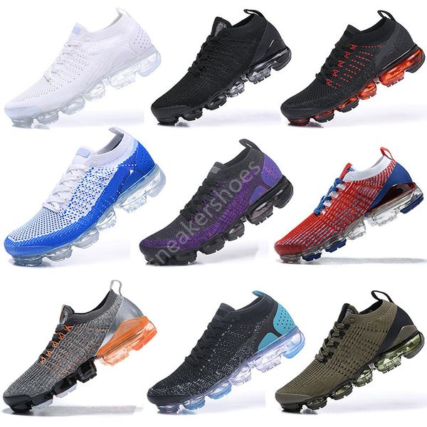 

2018s 2019s fly mens running shoes sneakers triple black white moc 2 laceless des chaussures breathable women zapatos outdoor sports trainer