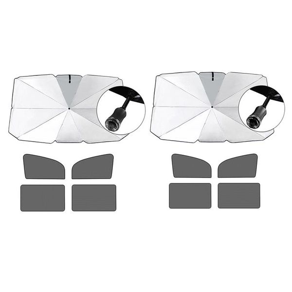 

car sunshade windshield umbrella uv block parasol with broken window head+side sun visor