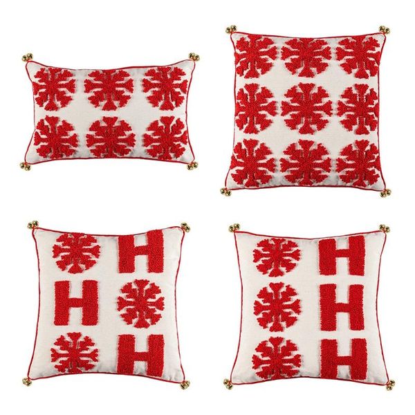 

pillow case christmas decorations cover winter holiday snowflakes cushion covers pillowcase for sofa couch car home decor