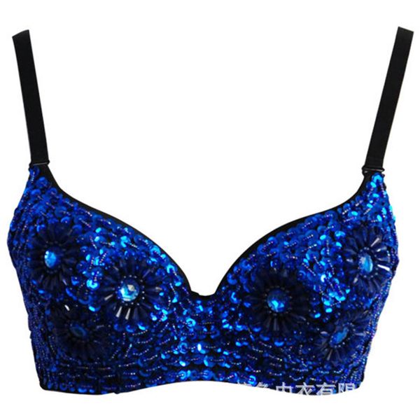 

costumes punk nightclub bar female singer stage dress ds performance bra sequin sexy, Black