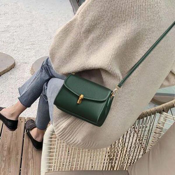 

evening bags female bag leather fashion simple small square shoulder messenger 2021