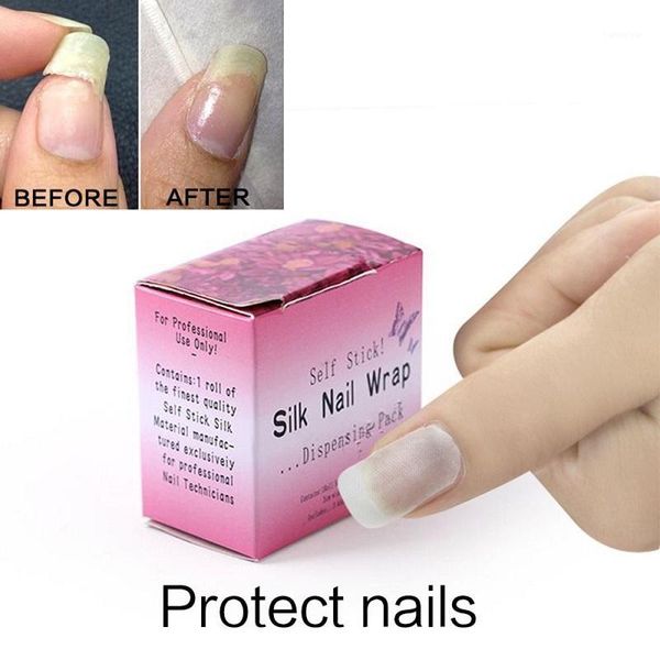 

1pcs nail art repair fiberglass silk wrap self adhesive tape strong protect sticker for broken manicure tool1, Black