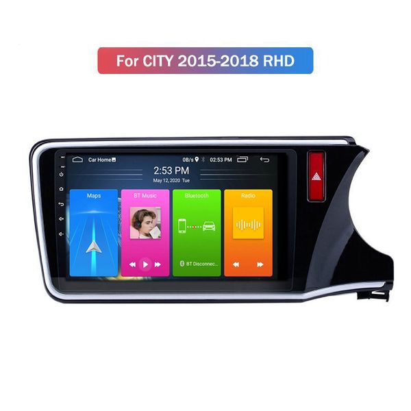 Honda City için Android Stereo 2015-2018 RHD Multimedya Araba DVD Oynatıcı Navigasyon GPS Radyo