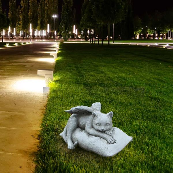 

creative resin angel cat decoration cute pet garden decor crafts animal statue ornament wedding gifts figurines decorations