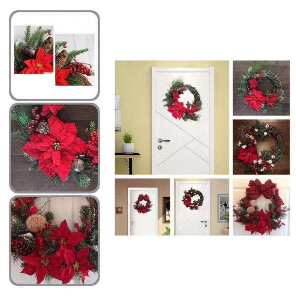 

decorative flowers & wreaths rattan great winter simulation flower wall hanging wreath 3 styles landscaping for dorm