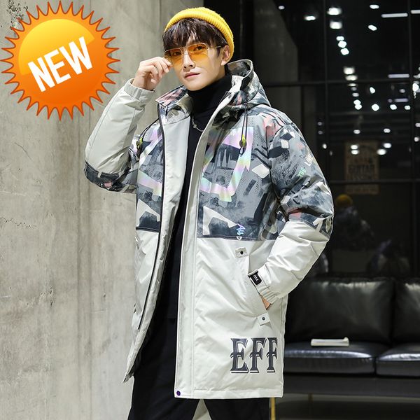 

2021 new latest style shiny fabric waterproof plus size men 100% polyester down jacket for winter, Black