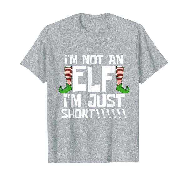 

i'm not an elf i'm just short xmas elf helper t-shirt, White;black