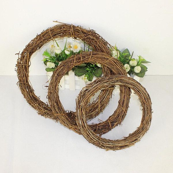 

decorative flowers & wreaths christmas natural rattan wreath diy wedding decoration garland material for home door wall ornament