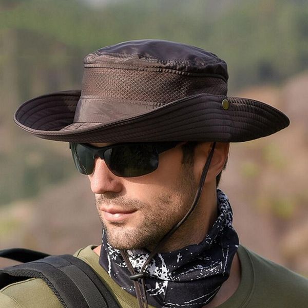 

summer outdoor fishing climbing hat uv-resistant fabric sun protection cap breathable sports hats, Black;white