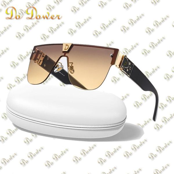 

sunglasses 2021 design ladies square classic fashion gradient frameless glasses women uv400 1134#, White;black