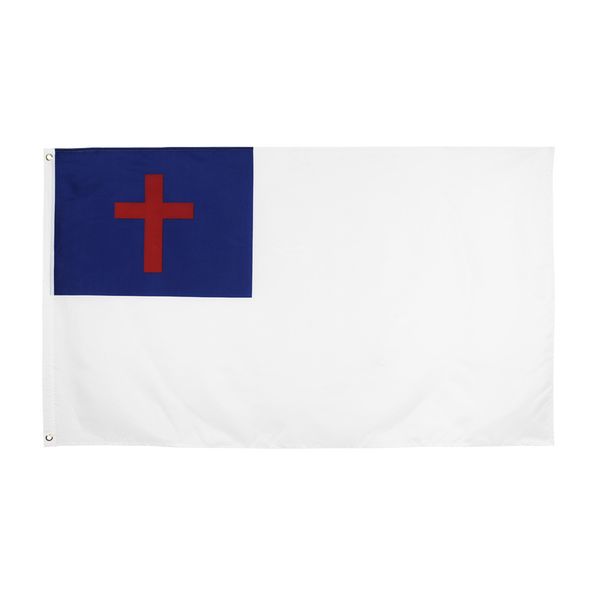 

christian flag 90x150cm polyester printed flying hanging 3x5 religious banner