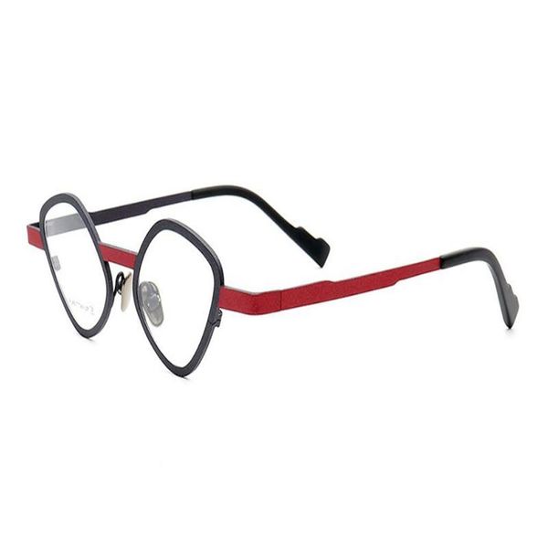 

fashion sunglasses frames brand design retro pure titanium full rim myopia eyewear frame goggle clear lens optical eyeglasses women m, Black