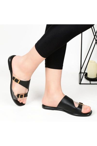 

sandals women's black casual slippers