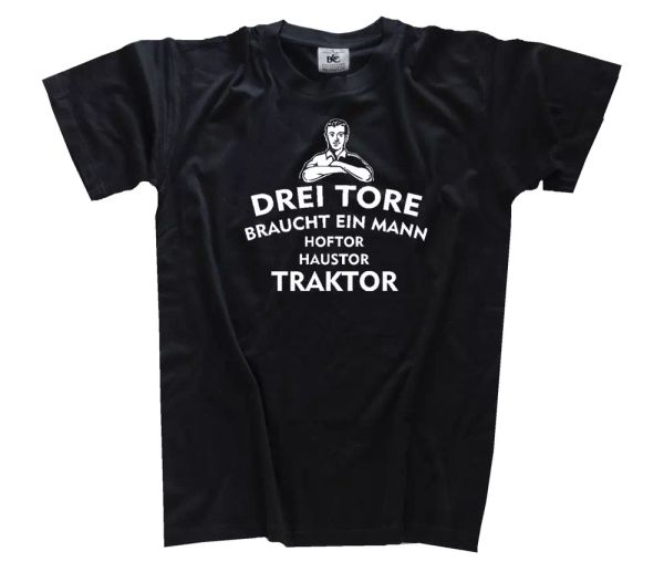 

tre tore esigenze uno uomo - haustor cantiere trattore t-shirt s-xxxl, White;black