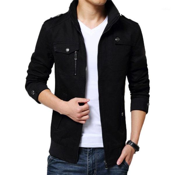 

men's jackets 2021 zip up men jacket spring autumn fashion brand slim fit coats male casual baseball bomber mens overcoat plus size 4xl, Black;brown