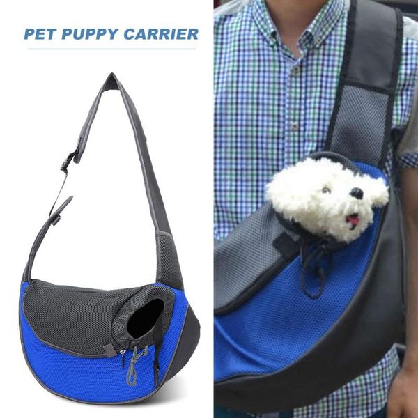 

breathable pet puppy carriey bay s/l outdoor travel dog single shoulder bag oxford mesh sling handbag for little dogs and cats car seat cove
