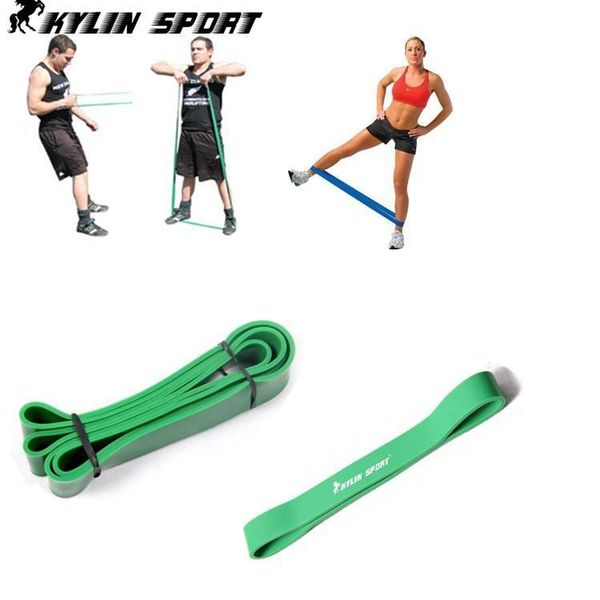 

set of 2 green short workout resistance band rubber bands