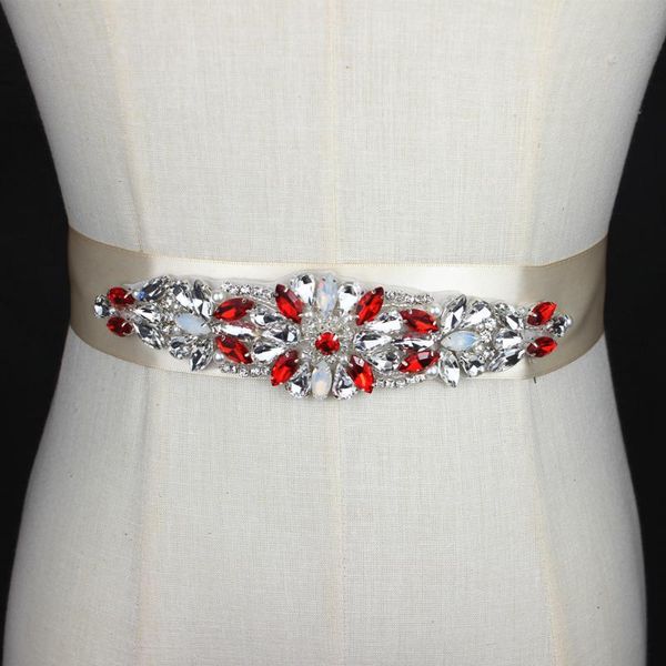 

wedding sashes designer's special design in red color bridal belt crystal sash with beaded pearl evening dress up prom, White