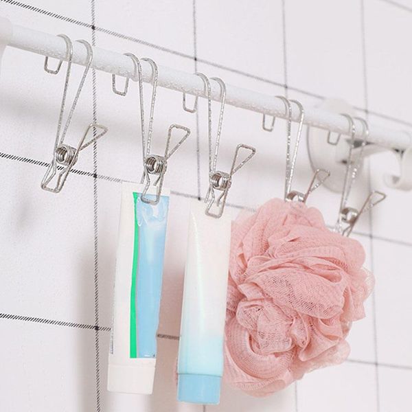 

clothing & wardrobe storage 5/10pcs multipurpose stainless steel clothes pins pegs holder kitchen bathroom towel clip socks organizer hooks
