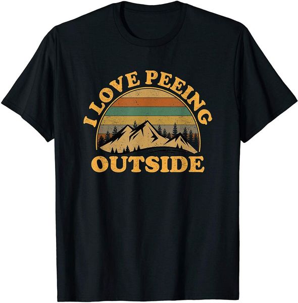 

i love peeing outside funny camping hiking t-shirt size s-5xl, White;black