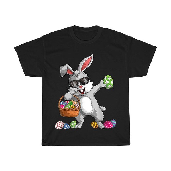 

Dabbing Rabbit Easter Day Eggs Dab gift T-Shirt Black S-5XL, White;black