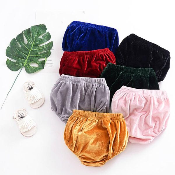 

shorts 2021 summer toddler girls pleuche all-match pure color baby boys bread pants cute kids pp roupe bebes cloth outwear, Black