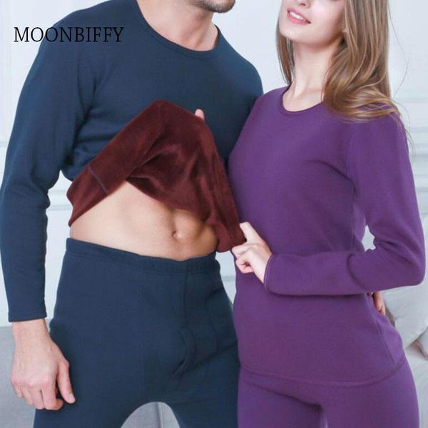 

men's thermal underwear winter woman clothes intimo donna completi bayan termal tayt o neck men long sleeve fleece thermo wear termic, Black;white