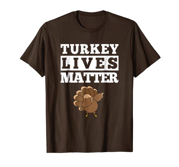 

turkey lives matter funny dabbing turkey thanksgiving tshirt, White;black