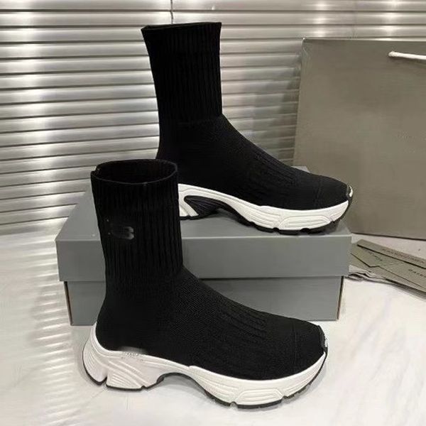 

boots 35-44 size lovers 2021 spring and autumn products color flat-sole comfortable wear-resistant knitted breathable socks shoes, Black