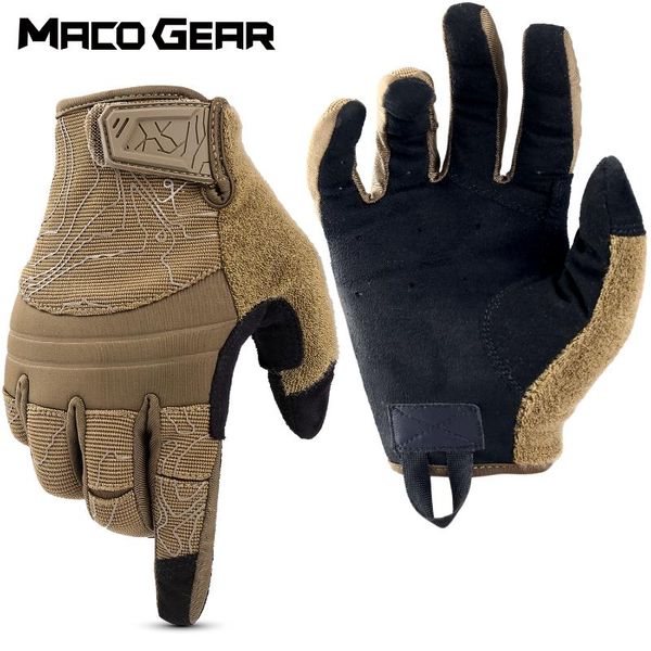 

cycling gloves full finger touch screen tactical army bike climbing ski bicycle sports work glove hunting motorcycle mittens men, Black