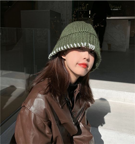 

designer's big lock is suitable for children's face wool fisherman's hat, Yellow