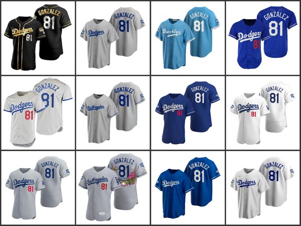 

los angeles dodgers men 81 victor gonzalez women youthjersey, Black;red